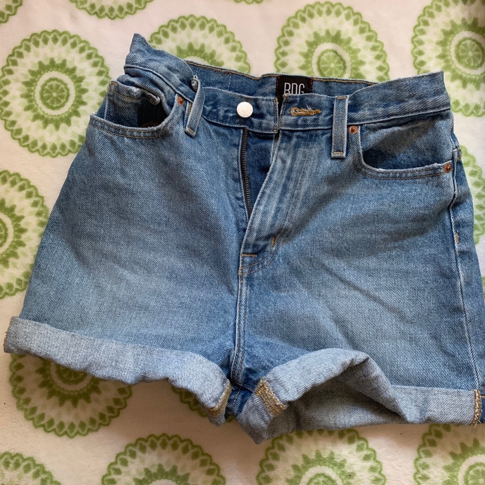 Last call UO Mom hi-rise denim shorts
